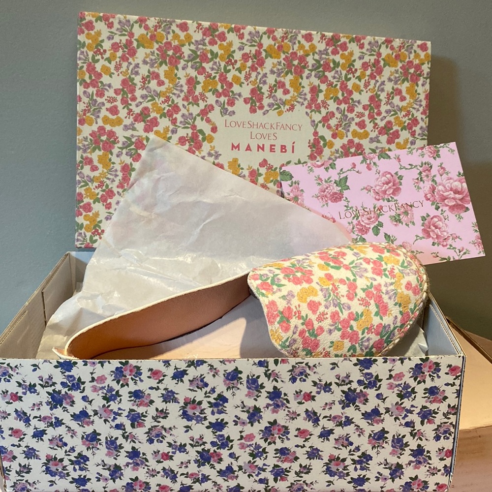 NIB LoveShackFancy x Manebi Slipper Platform Espadrille, Size 40 (US size 9)